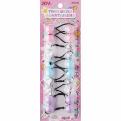 Annie Joy Twin Bead Ponytailers 20mm, 10 Count, Assorted Colors Add to cart