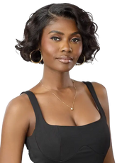 Outre 100% Unprocessed Human Hair 13x5 Lace Frontal Wig My Tresses Black Label - HH-Body Curl Bob
