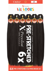 OUTRE X-PRESSION LIL LOOKS PRE-STRETCHED BRAID 6X CALMING BRAID 32"