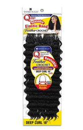 Shake N Go Human Hair Blend Que Feather Crochet - Deep Curl 18"