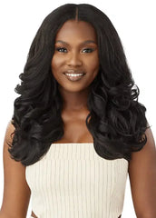 OUTRE BIG BEAUTIFUL HAIR HUMAN HAIR BLEND LEAVE OUT U PART WIG DOMINICAN BODY CURL 20