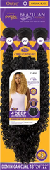 OUTRE HUMAN HAIR BLEND WEAVE PURPLE PACK BRAZILIAN BOUTIQUE DOMINICAN CURL 18" 20" 22" + 4" DEEP LACE PARTING PIECE