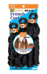 Model Model Crochet Braid Glance Braid - 3x French Curl 141618
