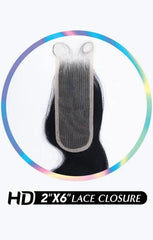 SHAKE N GO GLOSSY 2X6 HD LACE CLOSURE BODY WAVE 12"