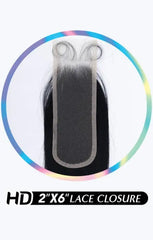 SHAKE N GO GLOSSY 2X6 HD LACE CLOSURE STRAIGHT 12"