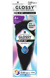 SHAKE N GO GLOSSY 4X4 HD LACE CLOSURE WET & WAVY DEEP WAVE 12"