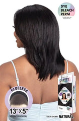 SHAKE N GO 100% VIRGIN REMY HUMAN HAIR GLOSSY GLUELESS FRONTAL STRAIGHT 14"