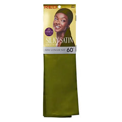 RED BY KISS SILKY SATIN WRAP SCARF OLIVE HQ654