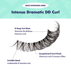 I ENVY 3D FLICK'D STRIP LASHES DD CURL IFK07