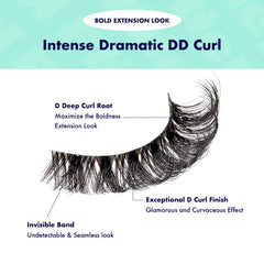 I ENVY 3D FLICK'D STRIP LASHES DD CURL IFK08