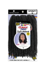 SHAKE N GO EQUAL 3X KIDS CUBAN TWIST SOFT & NATURAL 12"