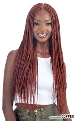 SHAKE N GO EQUAL PREMIUM HD BRAIDED LACE FRONT WIG NAT BOX BRAID 28"