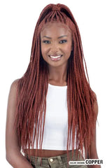 SHAKE N GO EQUAL PREMIUM HD BRAIDED LACE FRONT WIG NAT BOX BRAID 28"