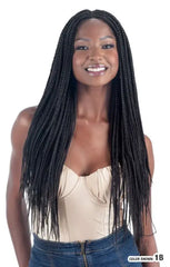 SHAKE N GO EQUAL PREMIUM HD BRAIDED LACE FRONT WIG NAT BOX BRAID 28"