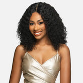 VIVICA A FOX 100% BRAZILIAN NATURAL REMY HUMNAN HAIR WET & WAVY LACE PART WIG SUMMER