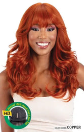 Shake n go Synthetic Naturalace Crown HD Lace Part Wig - Taj