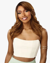 SENSATIONNEL SYNTHETIC GLAMZY HD LACE PARTING WIG ZARIA