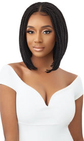 OUTRE PRE BRAIDED 4X4 EAR TO EAR HD LACE FRONT WIG BOX BRAID BOB 12