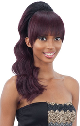 FREETRESS EQUAL DRAWSTRING PONYTAIL AND CHINA BANG LOOSE DEEP 2PC