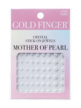 KISS GOLD FINGER NAIL ART CRYSTAL STICK-ON JEWELS MOTHER OF PEARL