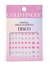 KISS GOLD FINGER NAIL ART CRYSTAL STICK-ON JEWELS DISCO