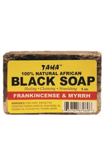 TAHA 100% NATURAL AFRICAN BLACK SOAP FRANKINCENSE & MYRRH 5OZ