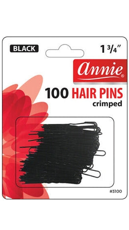 ANNIE 100 PCS HAIR PINS CRIPED 1 3/4" #3100