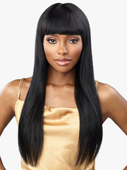 SENSATIONNEL 100% VIRGIN HUMAN HAIR LACE CROWN FULL WIG 12A STRAIGHT 26