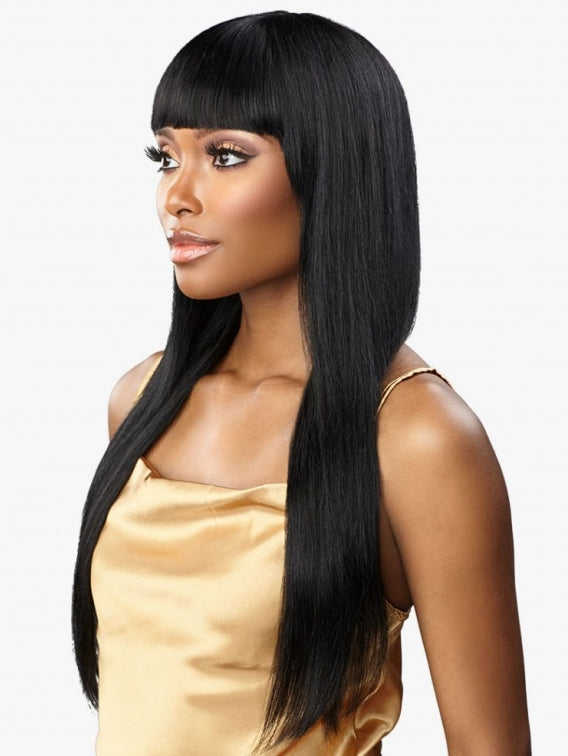 SENSATIONNEL 100% VIRGIN HUMAN HAIR LACE CROWN FULL WIG 12A STRAIGHT 26