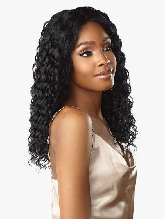 SENSATIONNEL VIRGIN HUMAN HAIR 12A 13X4 FRONTAL HD LACE WIG NATURAL DEEP 18"