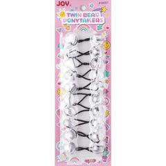 Annie Joy Twin Beads Ponytailers 10Ct Clear
