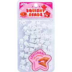 Annie Joy Star Squishy Beads XX-Large, 60 Count, White