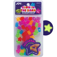 Annie Joy Star Squishy Beads XX-Large, 60 Count, Glow-In-The-Dark Mixed Colors