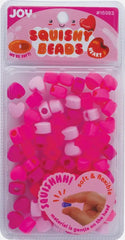 Annie Joy Heart Squishy Beads XX-Large, 60 Count, Hot pink & Pastel pink