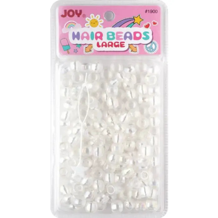 Annie Joy Round Hair Beads Large, 240 Count, Clear