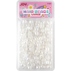 Annie Joy Round Hair Beads Large, 240 Count, Clear