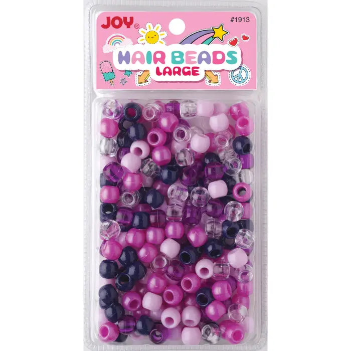 Annie Joy Round Hair Beads Large, 240 Count, Assorted Color