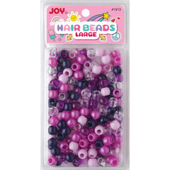 Annie Joy Round Hair Beads Large, 240 Count, Assorted Color
