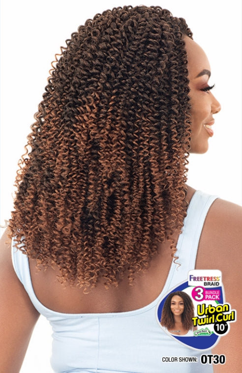 FREETRESS SYNTHETIC CROCHET BRAID 3X URBAN TWIRL CURL 10"