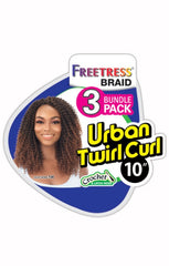 FREETRESS SYNTHETIC CROCHET BRAID 3X URBAN TWIRL CURL 10"