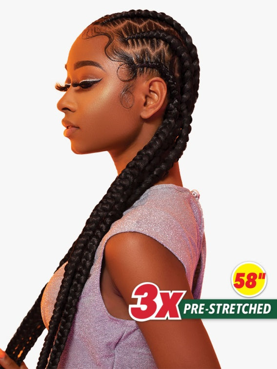 SENSATIONNEL AFRICAN COLLECTION 3X X-PRESSION PRE-STRETCHED BRAID 58"