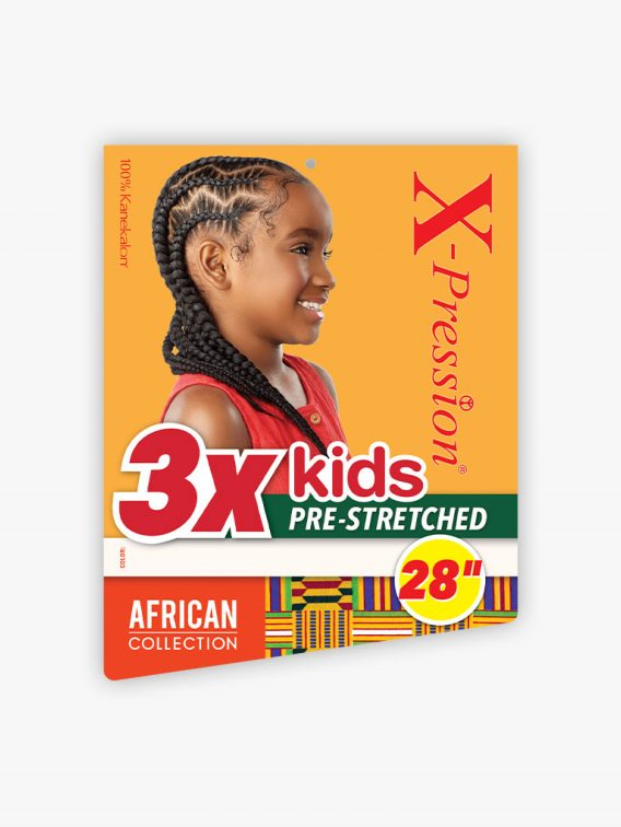 SENSATIONNEL 3X X-PRESSION KIDS PRE-STRETCHED BRAID 28″