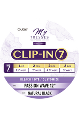 OUTRE MYTRESSES PURPLE LABEL 100% UNPROCESSED HUMAN HAIR CLIP IN 7PCS PASSION WAVE 12"