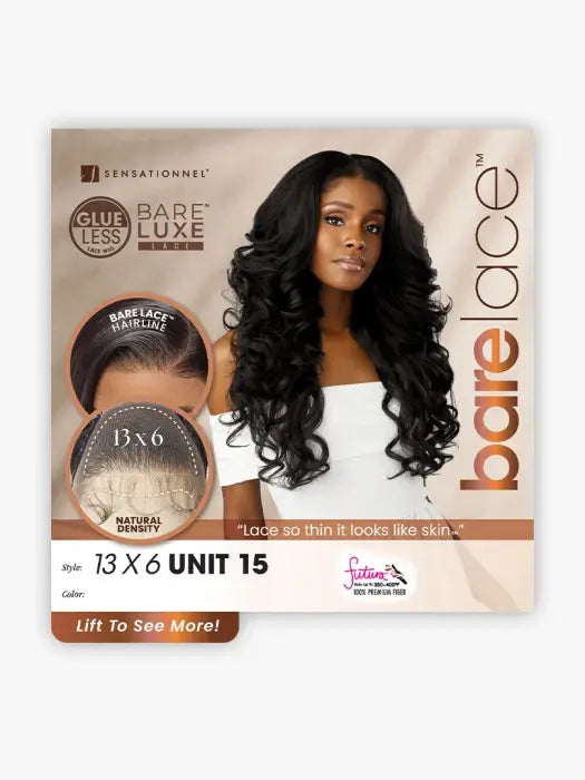 SENSATIONNEL GLUELESS BARE LACE HD LACE FRONTAL WIG 13X6 UNIT 15