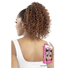 MAYDE BEAUTY MOCHA DRAWSTRING PONYTAIL BLUSH CURL 12"