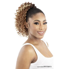 MAYDE BEAUTY MOCHA DRAWSTRING PONYTAIL BLUSH CURL 12"