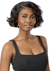 Outre 100% Unprocessed Human Hair 13x5 Lace Frontal Wig My Tresses Black Label - HH-Body Curl Bob