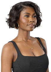 Outre 100% Unprocessed Human Hair 13x5 Lace Frontal Wig My Tresses Black Label - HH-Body Curl Bob