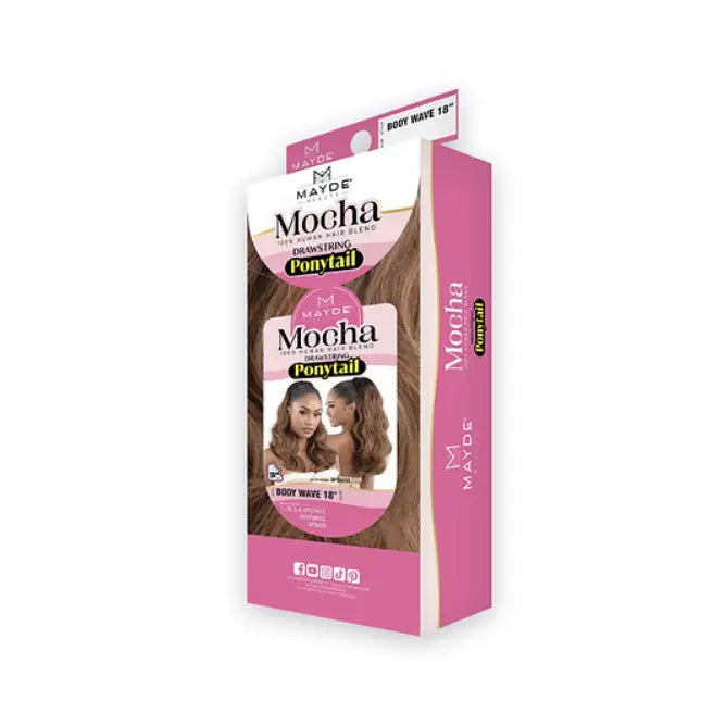 MAYDE BEAUTY MOCHA DRAWSTRING PONYTAIL BODY WAVE 18