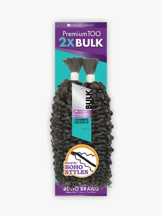 Sensationnel Human Hair Blend Premium Too 2X Burmese Curl Bulk 18"